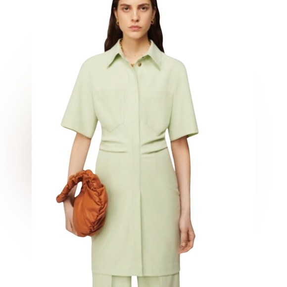 Nanushka Dresses & Skirts - Nanushka Mika Light Green Shirt Dress